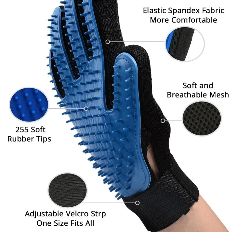 Cat Grooming Glove for Cats Wool Glove Pet Hair Deshedding Brush Comb Glove for Pet Dog Cleaning Massage Glove for Accessories